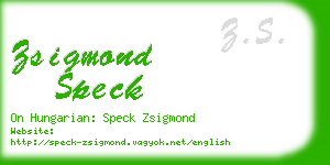 zsigmond speck business card